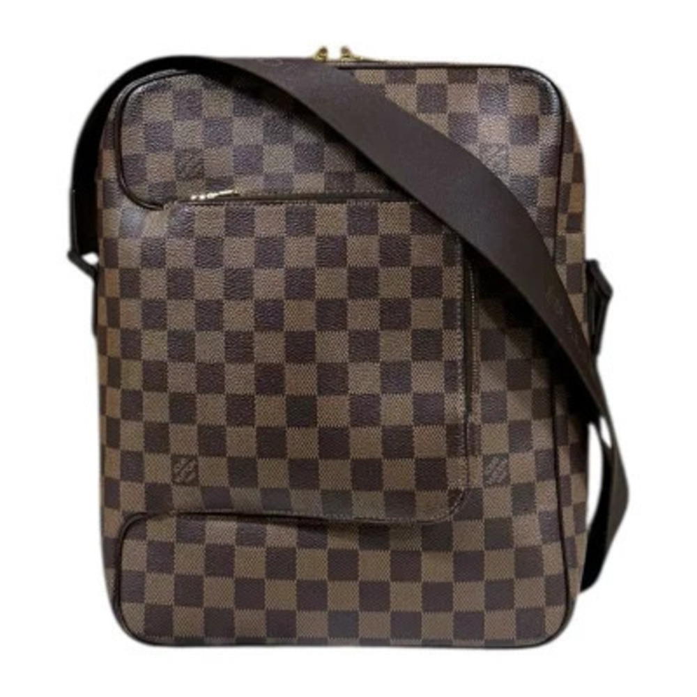 Louis Vuitton Olaf Damier Shoulder Bag Canvas Brown